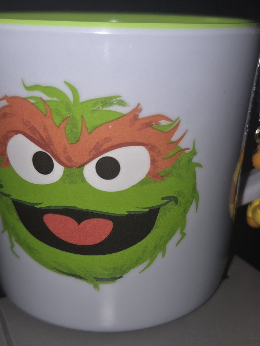 Sesame Street Green and Orange Oscar the Grouch Mug